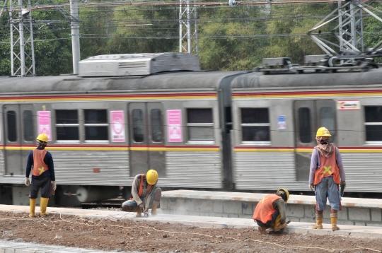 Progres proyek Double Double Track Manggarai-Jatinegara