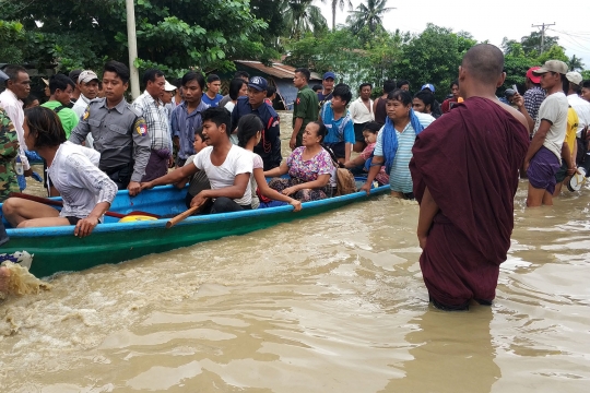 Bendungan jebol di Myanmar paksa ribuan warga mengungsi