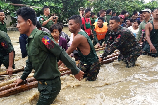 Bendungan jebol di Myanmar paksa ribuan warga mengungsi