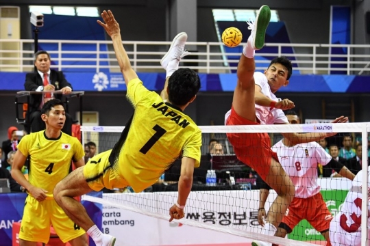 Aksi heroik tim sepak takraw putra Indonesia raih emas