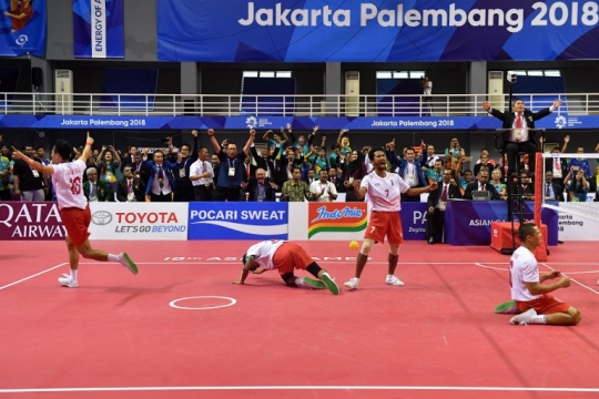 Aksi heroik tim sepak takraw putra Indonesia raih emas
