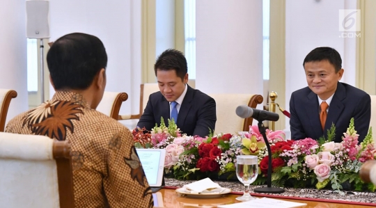 Presiden Jokowi sambut hangat kunjungan Jack Ma di Istana Bogor