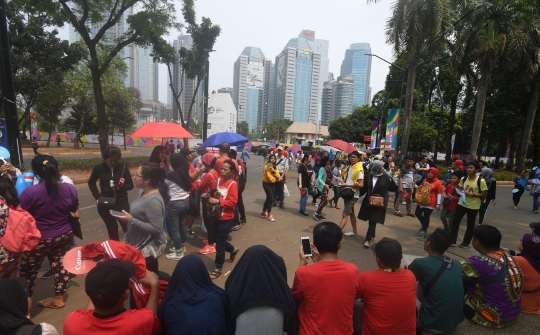 Ribuan warga padati GBK jelang penutupan Asian Games 2018