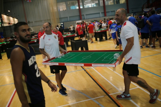 Uniknya pertandingan Piala Dunia Sepak Bola Meja di Gibraltar