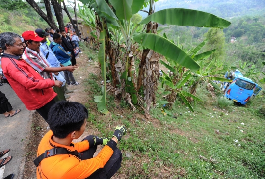 Penampakan bis yang tewaskan 21 penumpang di Sukabumi