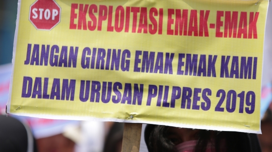 Demo emak-emak tolak dieksploitasi Sandiaga