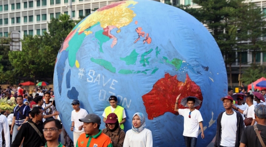 Car Free Day, replika Bumi menggelinding di Bundaran HI