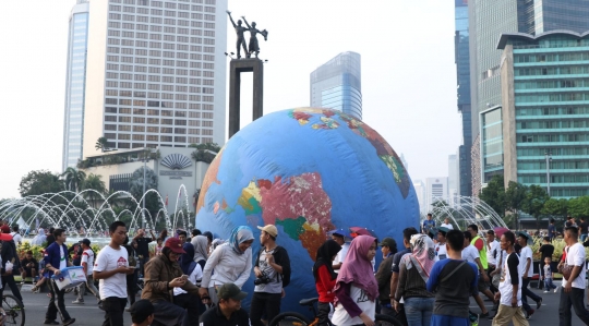 Car Free Day, replika Bumi menggelinding di Bundaran HI