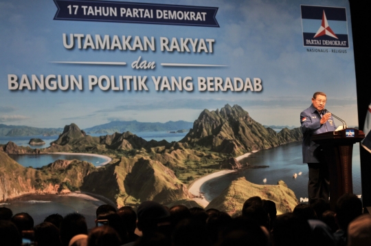 Peringatan HUT ke-17 Partai Demokrat, SBY sampaikan pidato politik