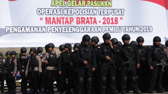 TNI-Polri gelar apel pengamanan pemilu serentak 2019