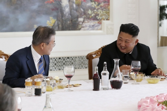 Mie dingin ini jadi menu makan siang Kim Jong Un dan Moon Jae-in di Pyongyang