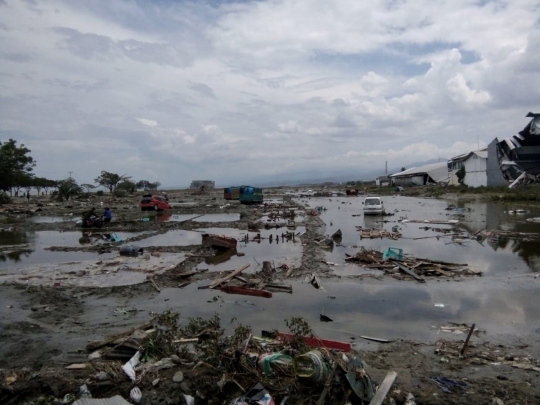 Penampakan Kota Palu usai disapu tsunami