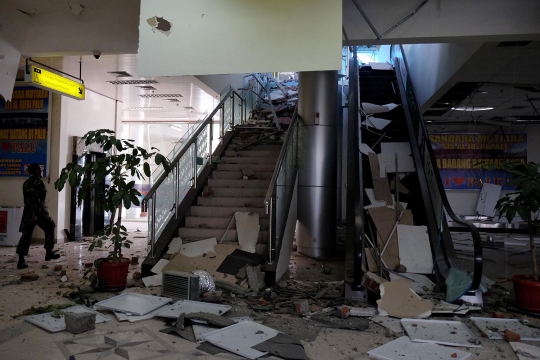Begini kondisi Bandara Mutiara Sis Al Jufri di Palu yang rusak akibat gempa
