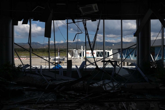 Begini kondisi Bandara Mutiara Sis Al Jufri di Palu yang rusak akibat gempa