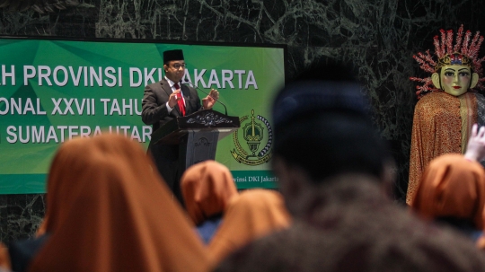Anies Baswedan lepas Kafilah DKI Jakarta ke MTQ Nasional