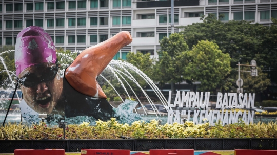 Gambar peraga Asian Para Games hiasi Bundaran HI