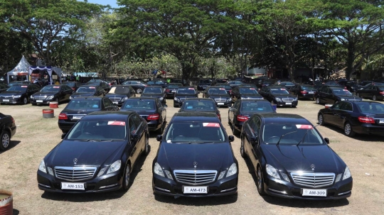 Mobil-mobil mewah pengantar tamu delegasi Pertemuan Tahunan IMF-World Bank 2018