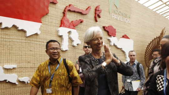 Wajah kagum Bos IMF saat kunjungi Indonesia Pavilion