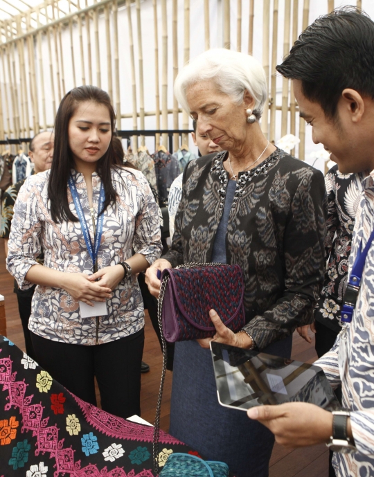 Wajah kagum Bos IMF saat kunjungi Indonesia Pavilion