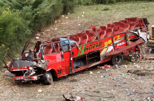 Ngeri, begini kondisi bus maut yang tewaskan 50 penumpang di Kenya