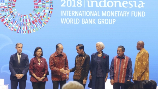 Presiden Jokowi berpidato dalam Bali Fintech Agenda