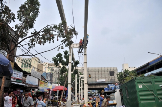 Besok diresmikan, pembangunan Skybridge Tanah Abang baru 75 persen