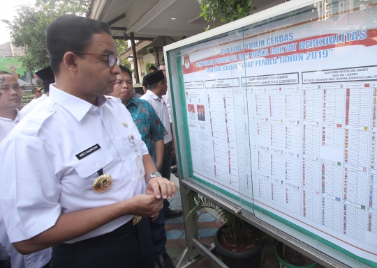 Gubernur DKI Anies Baswedan cek DPT Pemilu 2019