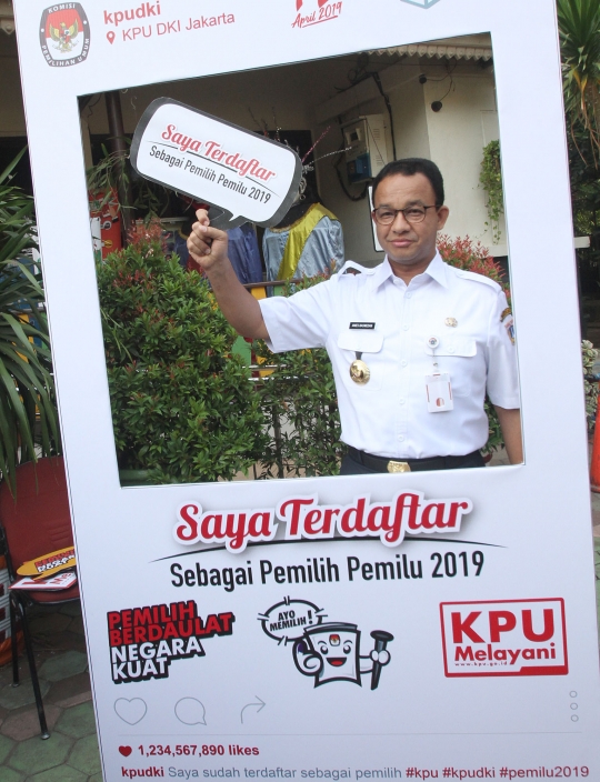 Gubernur DKI Anies Baswedan cek DPT Pemilu 2019