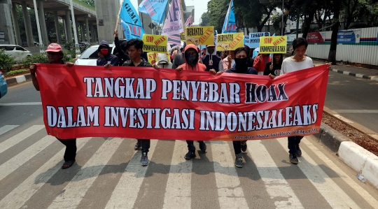 Aksi massa GEMA HOAX demo di Mabes Polri