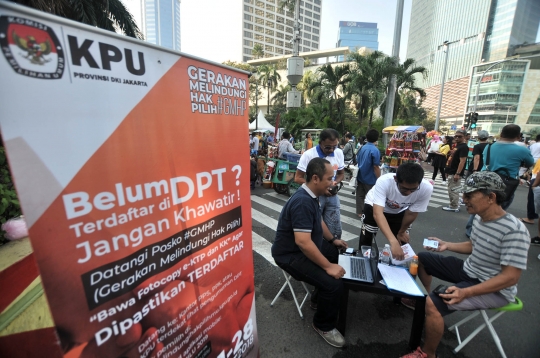 KPU gelar Gerakan Melindungi Hak Pilih di CFD Jakarta