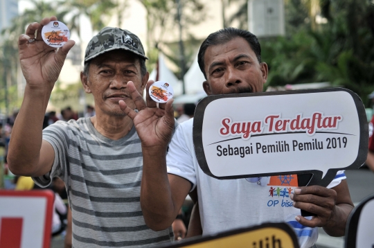 KPU gelar Gerakan Melindungi Hak Pilih di CFD Jakarta