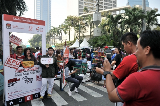 KPU gelar Gerakan Melindungi Hak Pilih di CFD Jakarta
