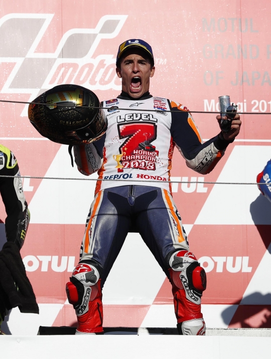 Marc Marquez segel titel juara dunia MotoGP 2018