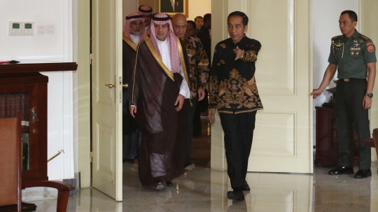 Presiden Jokowi terima kunjungan Menlu Arab di Istana Bogor