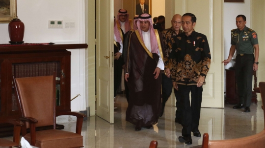 Presiden Jokowi terima kunjungan Menlu Arab di Istana Bogor