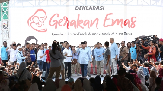 Prabowo deklarasikan Gerakan Emas di Klender