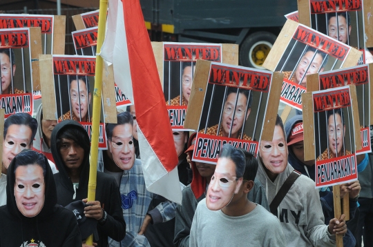 Aksi unjuk rasa tuntut KPK tangkap James Riady