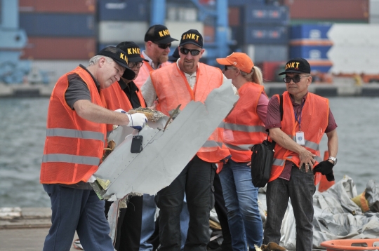 KNKT bersama NTSB dan Boeing periksa puing Lion Air PK-LQP