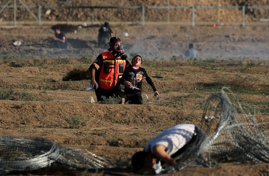 Perjuangan tim medis selamatkan demonstran Palestina dari serangan Israel