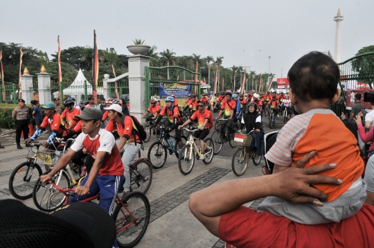 Ribuan peserta ikuti 'Gowes Bersama Indonesia Damai #iRide4Peace'