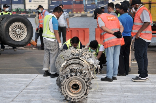 Kondisi turbin Lion Air pasca jatuh di perairan Karawang