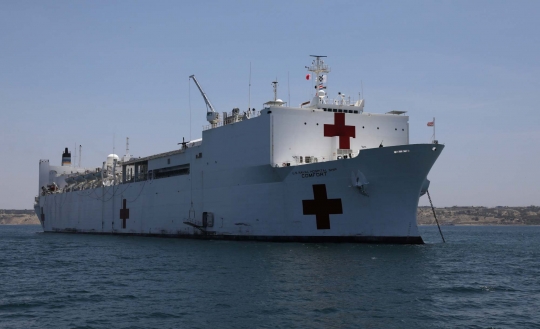 USNS Comfort, kapal rumah sakit terbesar di dunia jalani misi di Peru