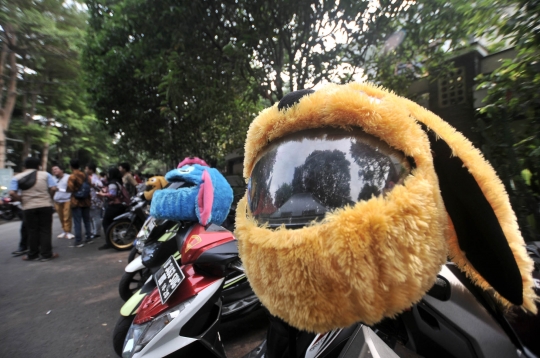 Konvoi Hari Pahlawan Bersama Komunitas Helm Berkarakter Kartun