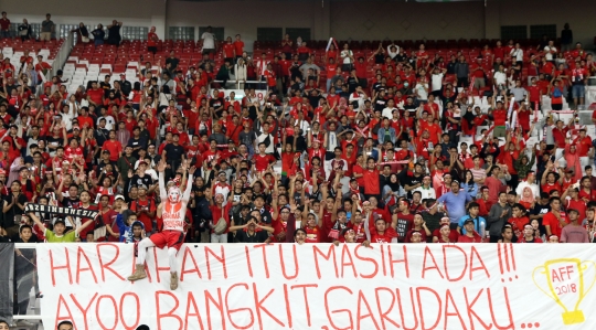 Semangat Suporter Dukung Timnas Indonesia Melawan Timor Leste