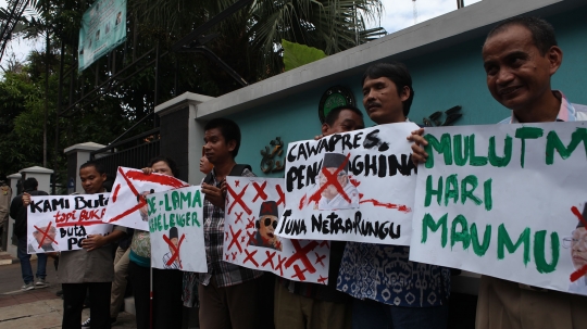 Massa Tunanetra Protes Pernyataan Buta dan Budek Ma'ruf Amin