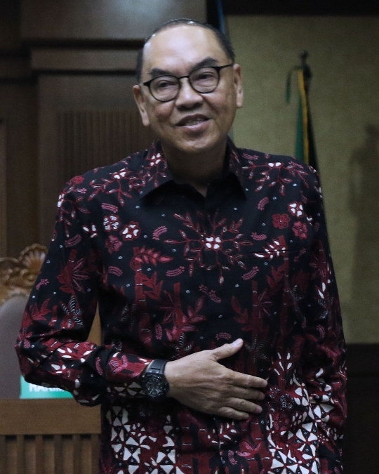 Sidang Kasus Suap PLTU Riau-1 Mendengarkan Keterangan Terdakwa Johannes Budisutrisno