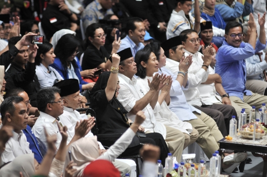 Melihat Suasana Pembekalan Relawan Prabowo-Sandiaga di Istora Senayan