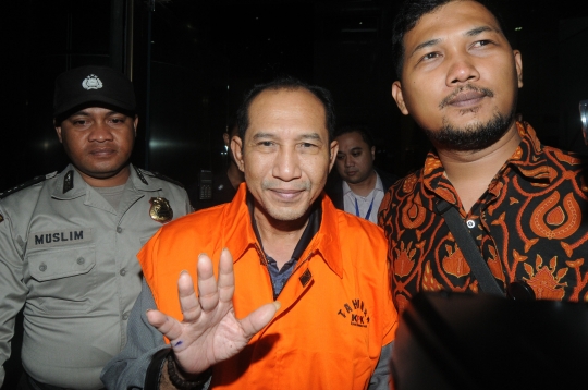 Ekspresi Ketua Majelis Hakim Iswahyu Widodo Usai Diperiksa KPK 24 Jam Terkait OTT