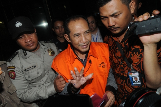 Ekspresi Ketua Majelis Hakim Iswahyu Widodo Usai Diperiksa KPK 24 Jam Terkait OTT