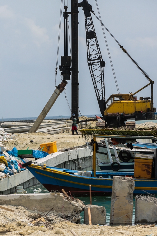 Melihat Progres Pembangunan Dermaga di Pulau Pramuka